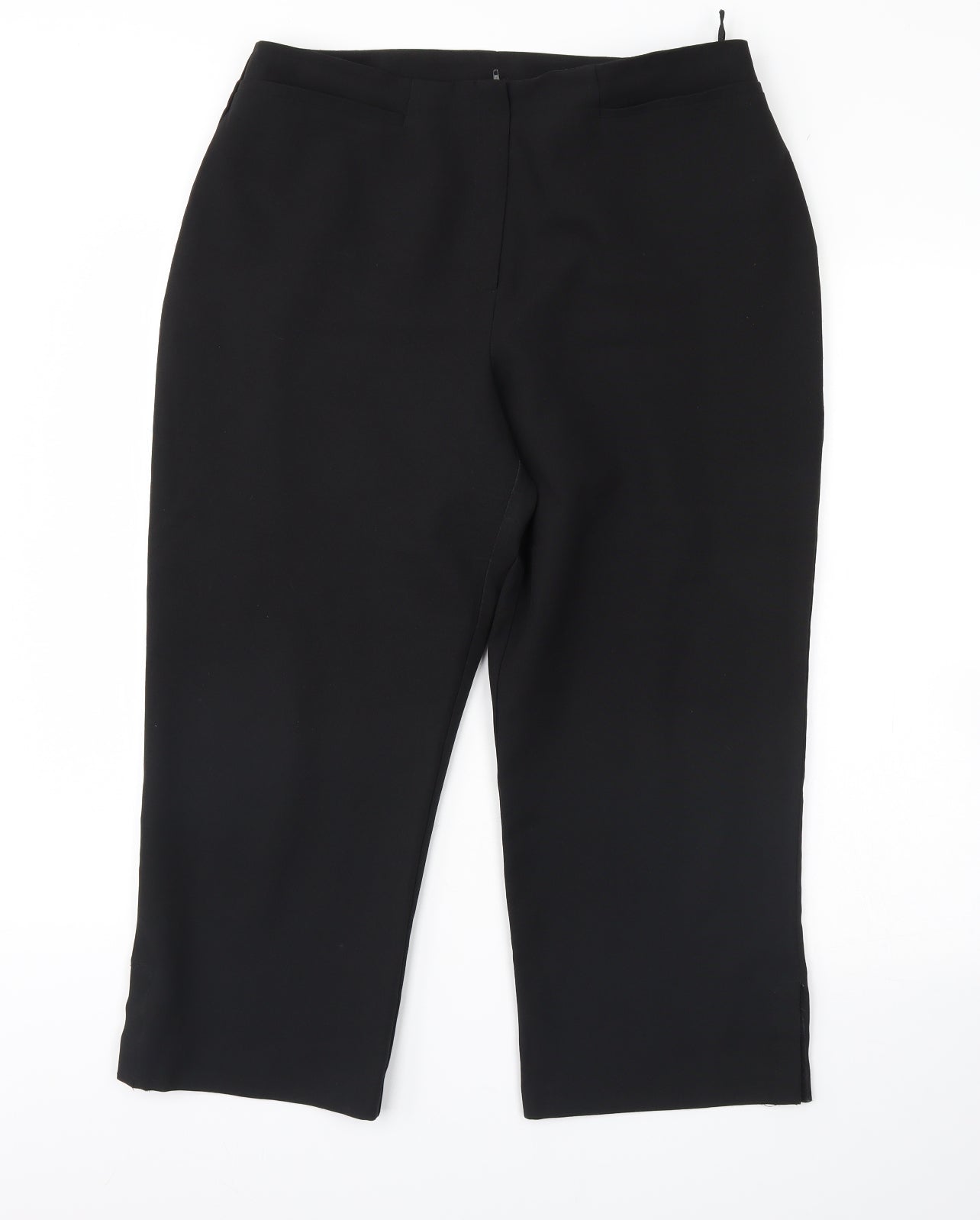NL Collection Womens Black   Cropped Trousers Size 16 L24 in