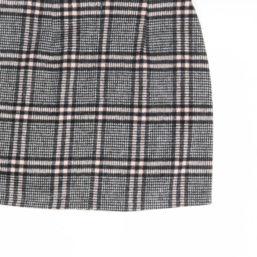 Peacocks Womens Black Check  Mini Skirt Size 14
