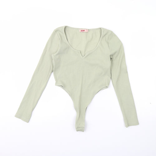Misspap Womens Green   Bodysuit One-Piece Size 10