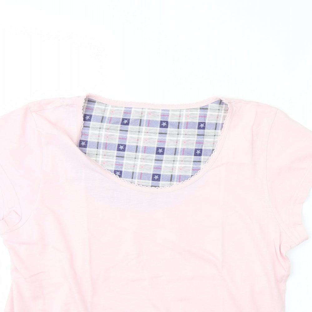 M&S Womens Pink Solid  Cami Pyjama Top Size 12