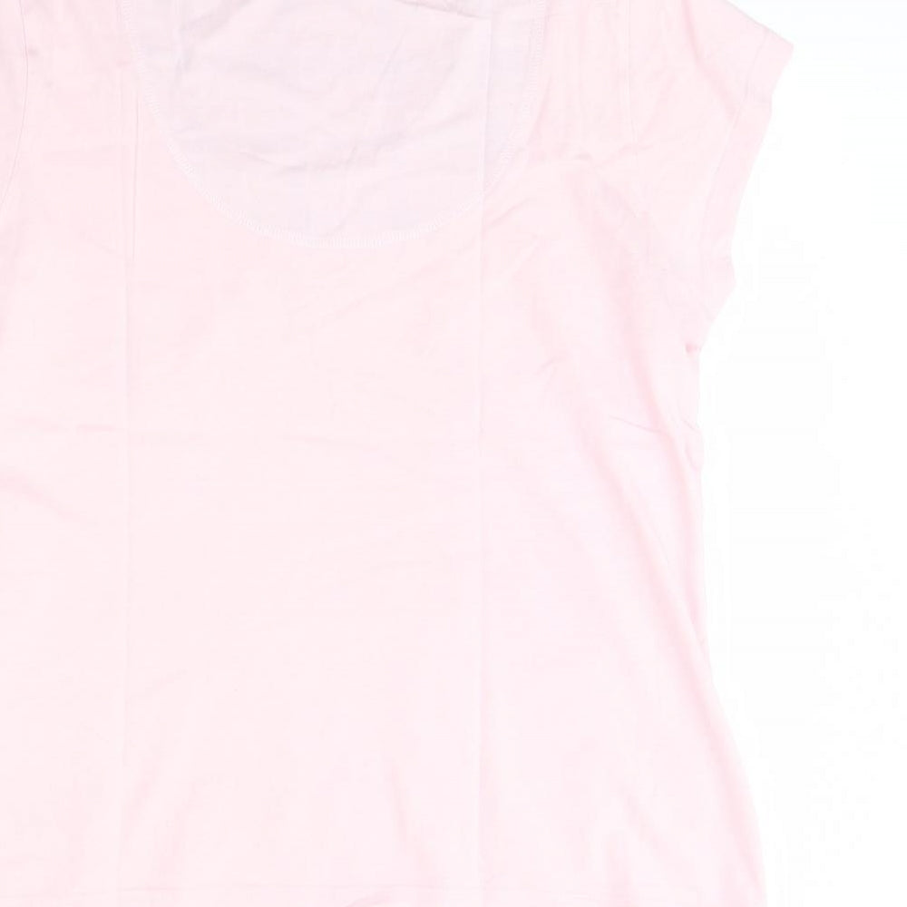 M&S Womens Pink Solid  Cami Pyjama Top Size 12