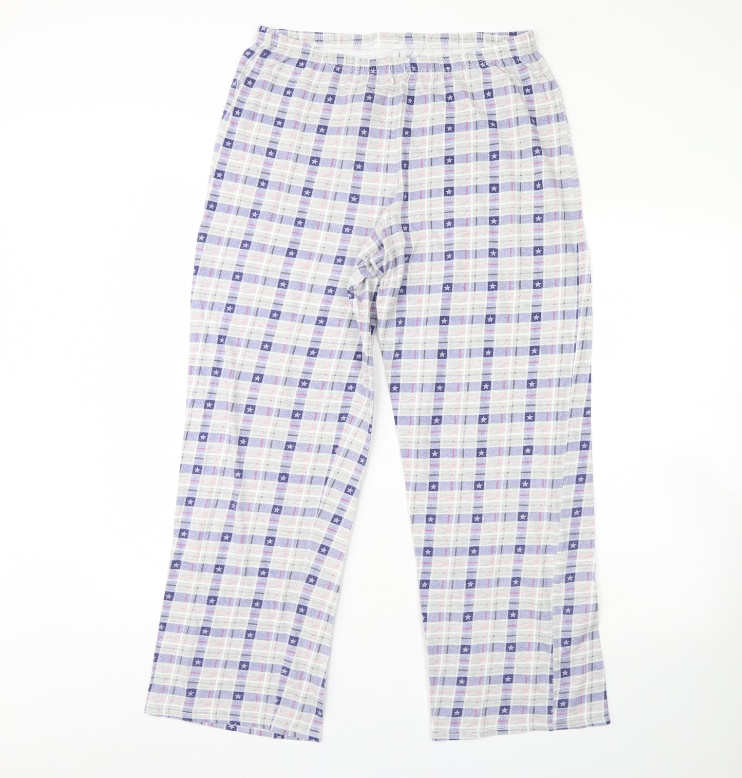 M&S Womens Grey Check  Cami Pyjama Pants Size 12