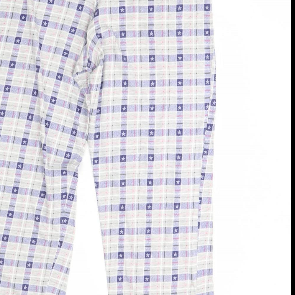 M&S Womens Grey Check  Cami Pyjama Pants Size 12