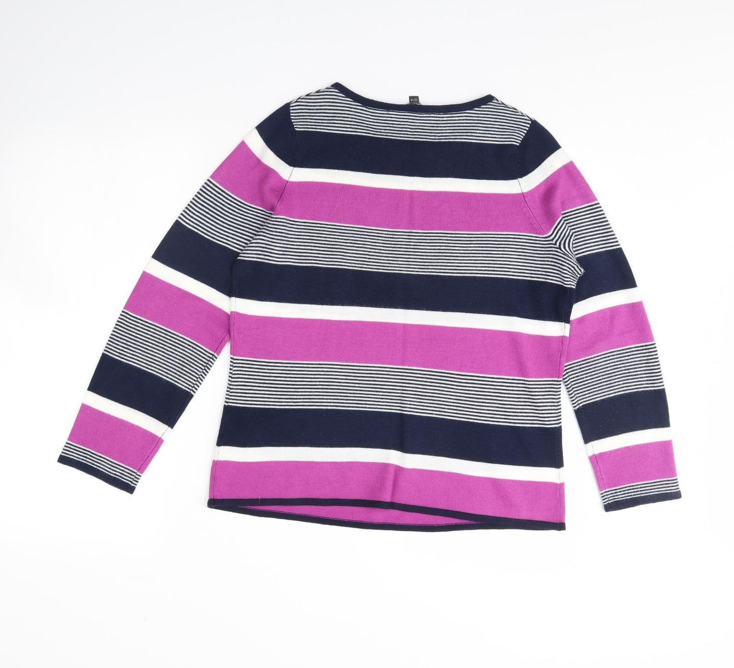 Bonmarché Womens Purple Striped  Pullover Jumper Size 12