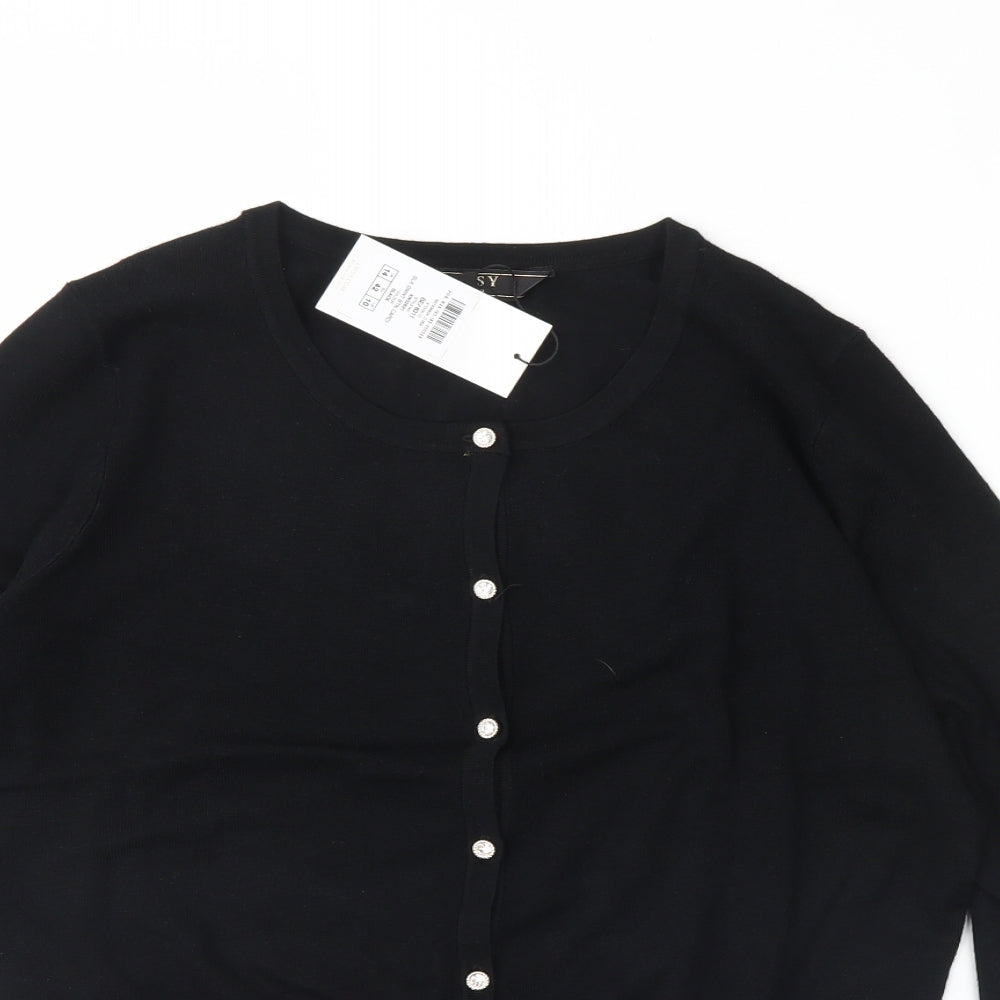 Lipsy Womens Black   Cardigan Jumper Size 14