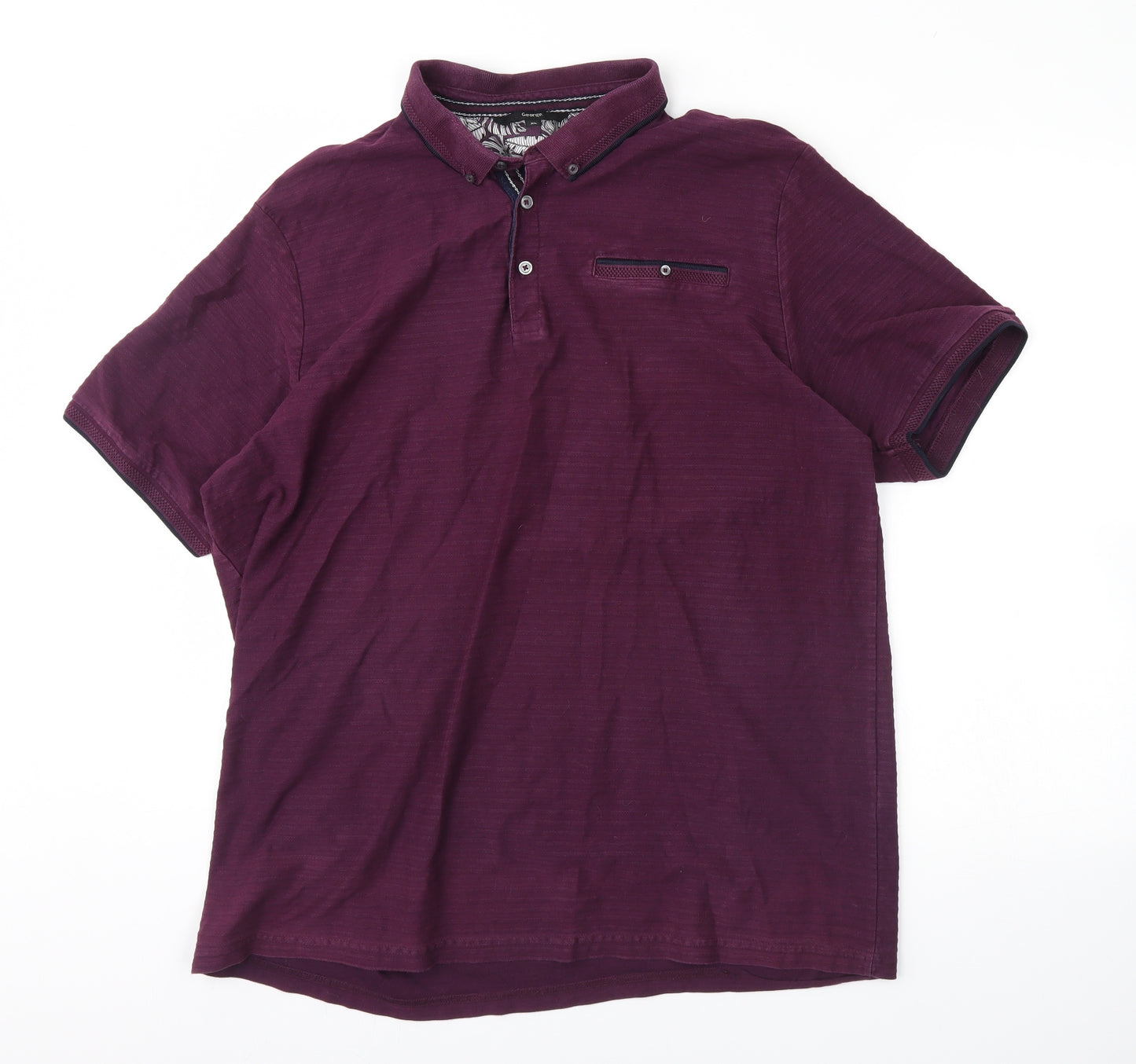George Mens Purple    Polo Size XL