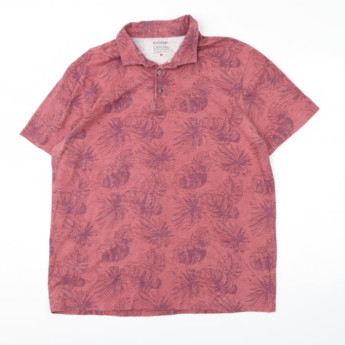 George Girls Red Floral  Basic Polo Size XL
