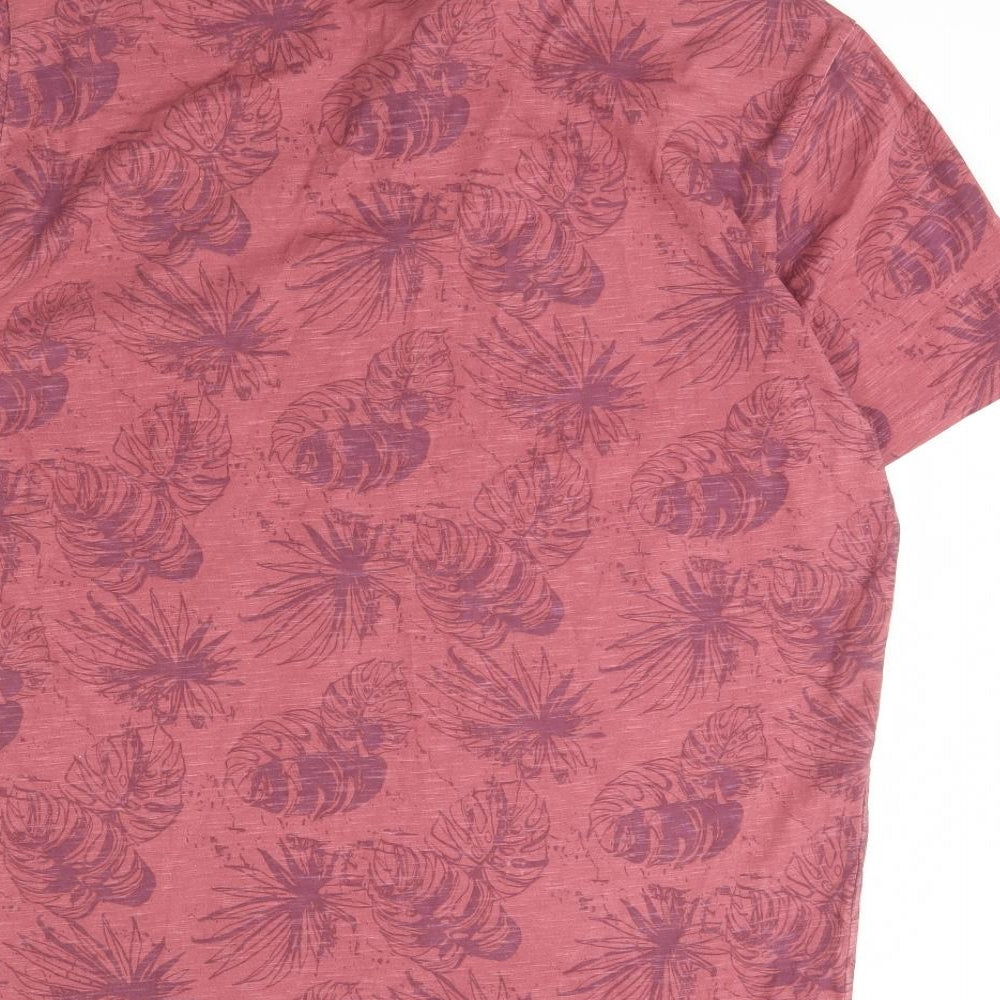 George Girls Red Floral  Basic Polo Size XL