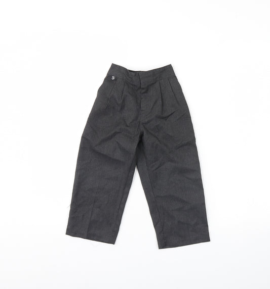 Front view of Innovation boys’ grey dress pants trousers, size 4, years