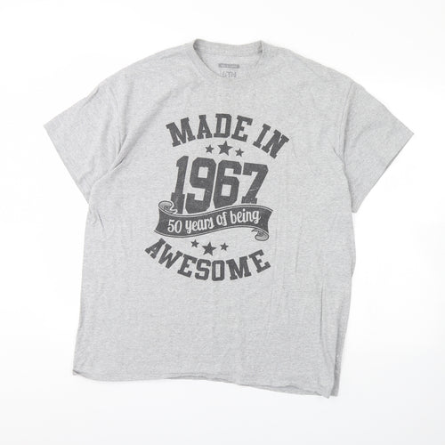 Preworn Mens Grey    T-Shirt Size XL