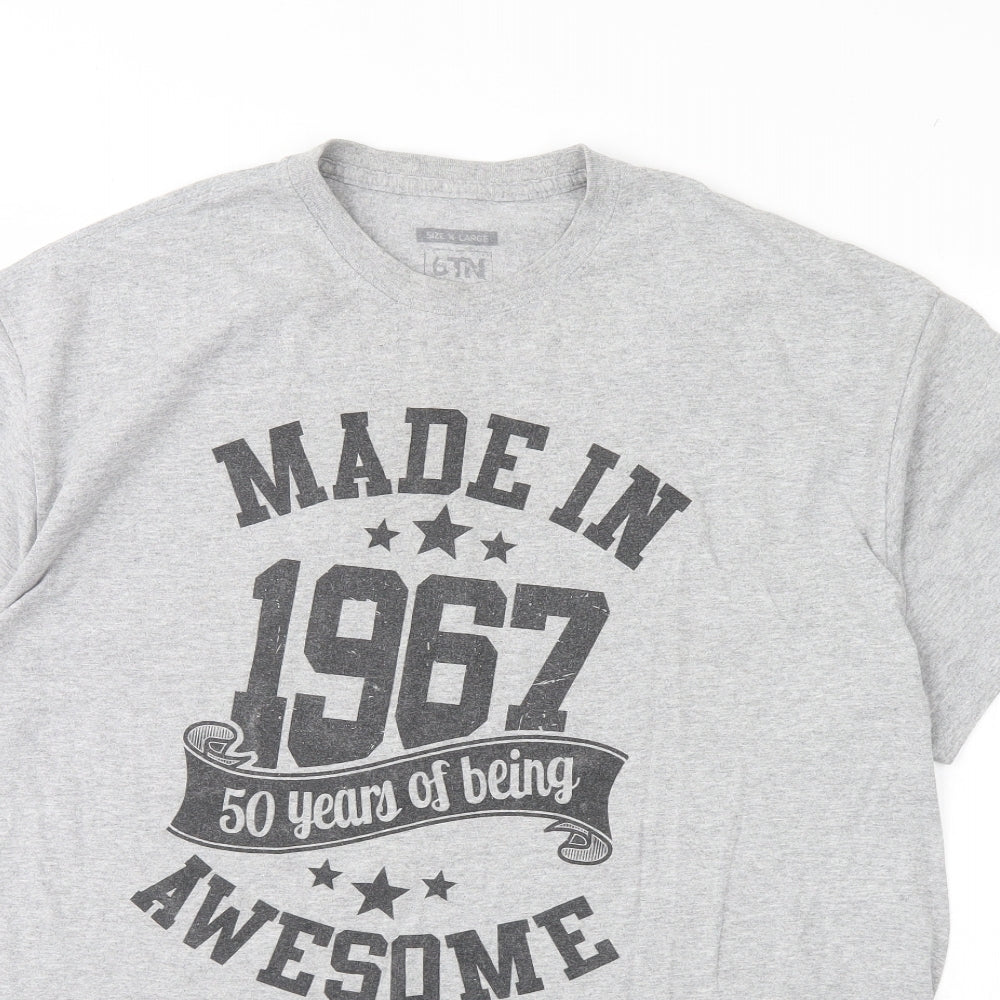 Preworn Mens Grey    T-Shirt Size XL