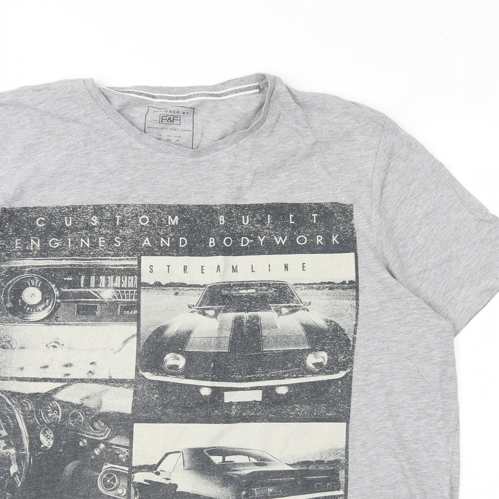 F&F Mens Grey    T-Shirt Size 2XL