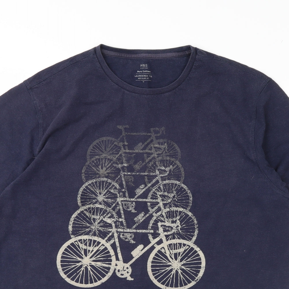M&S Mens Blue    T-Shirt Size XL