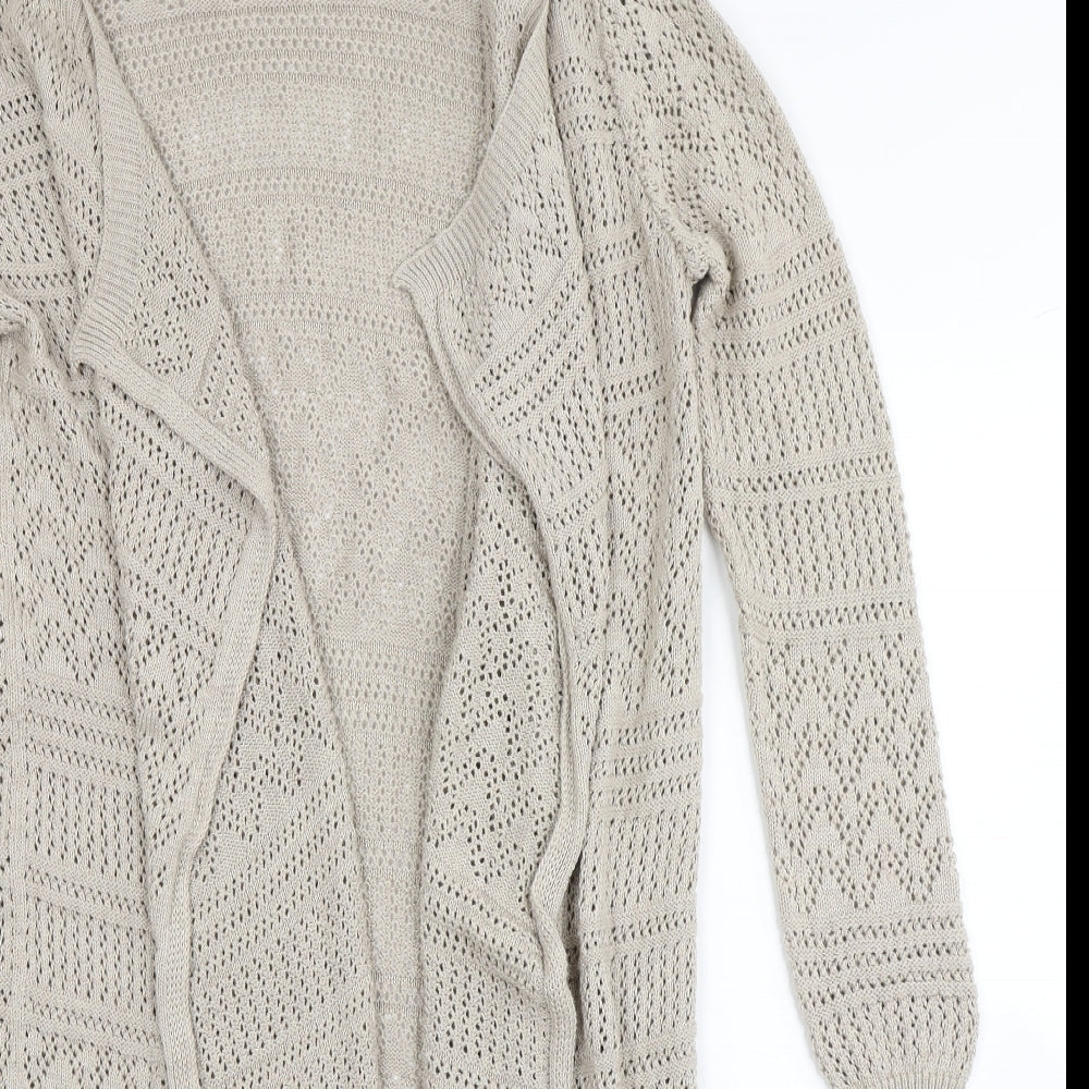 TU Womens Brown  Knit Cardigan Jumper Size 14