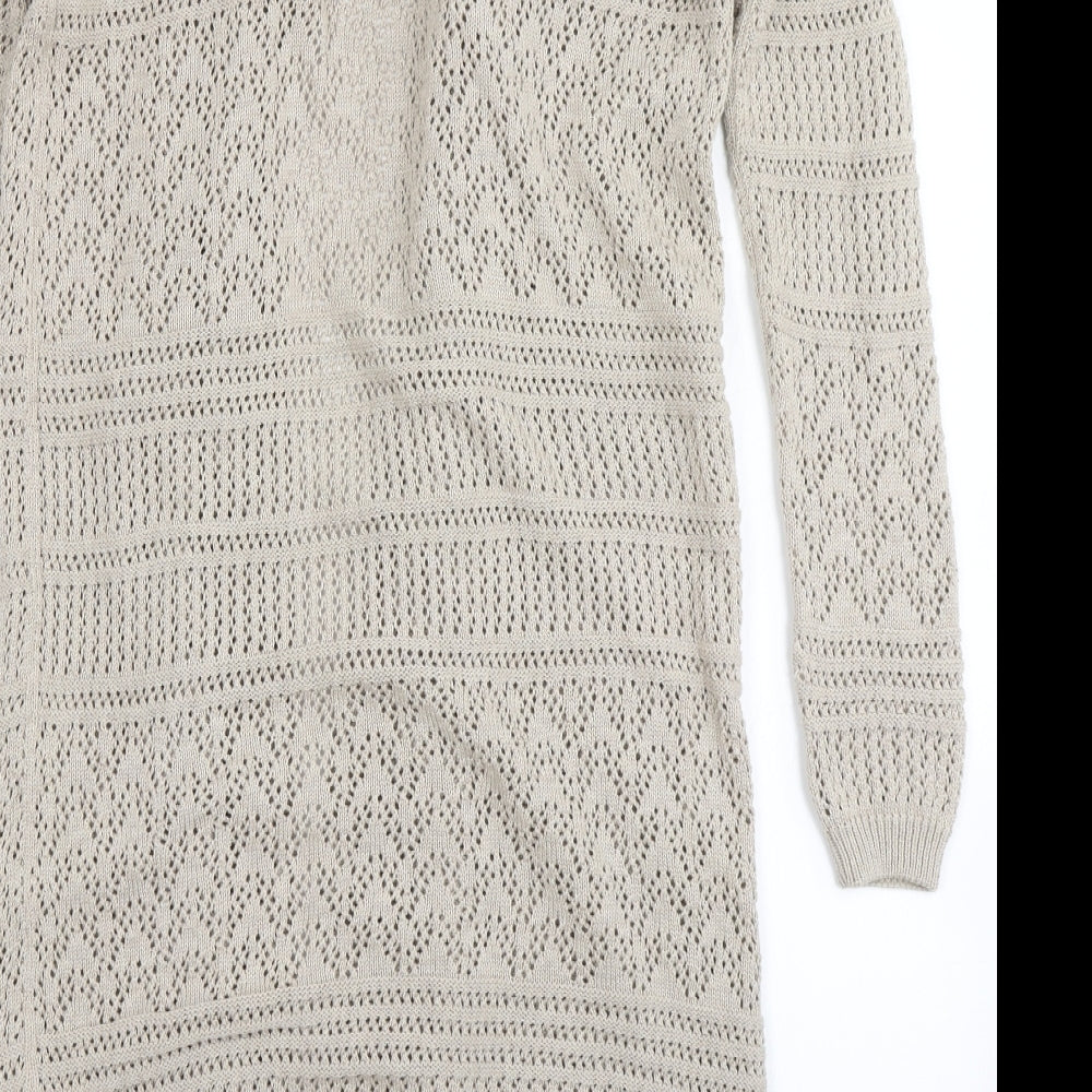 TU Womens Brown  Knit Cardigan Jumper Size 14