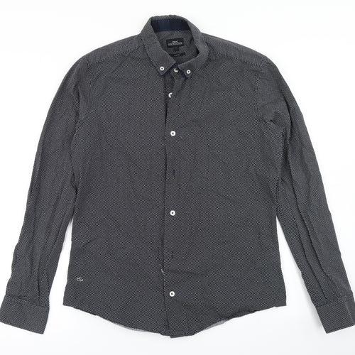 NEXT Mens Black Polka Dot   Button-Up Size L