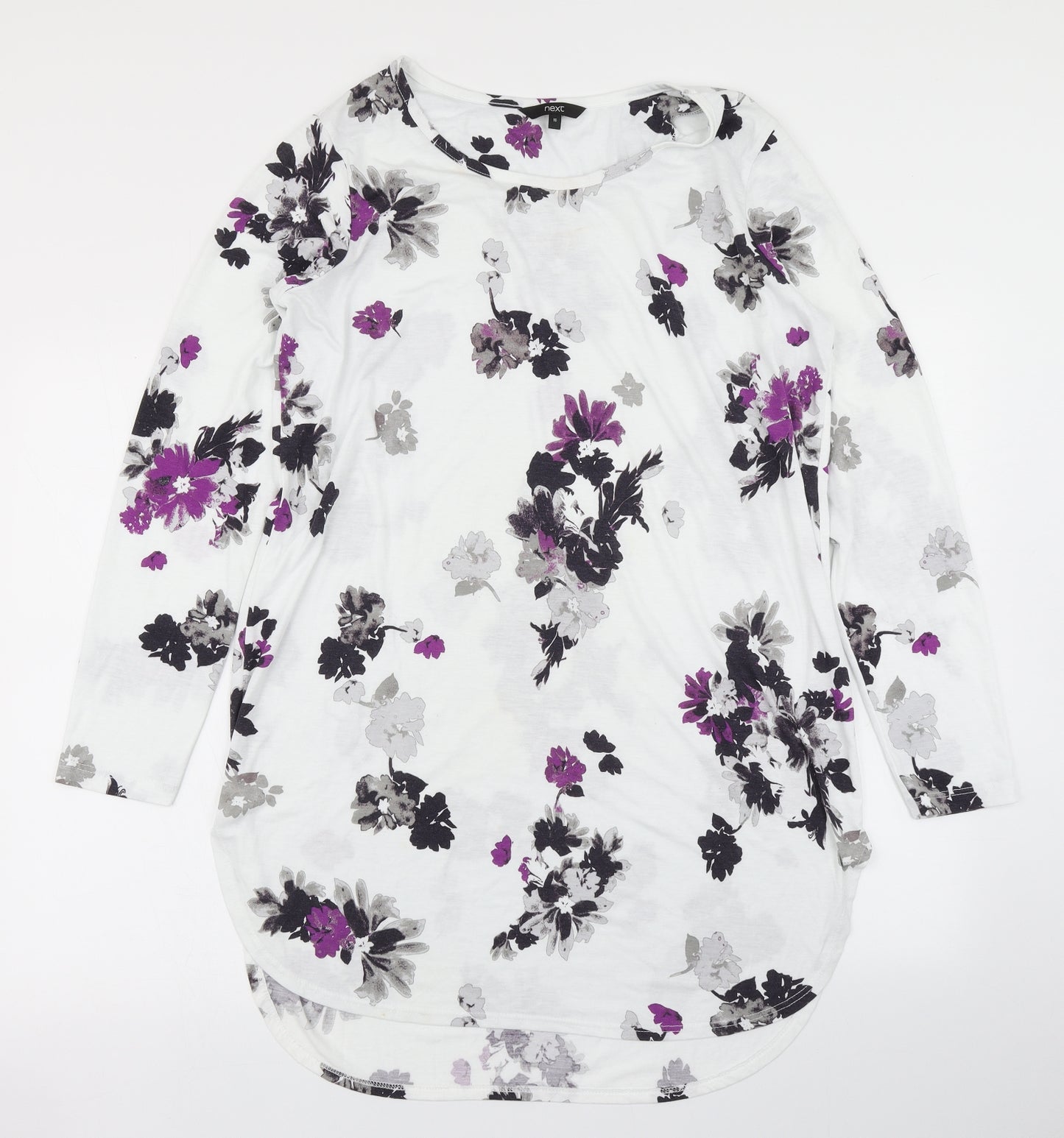 NEXT Womens White Floral  Basic T-Shirt Size 16