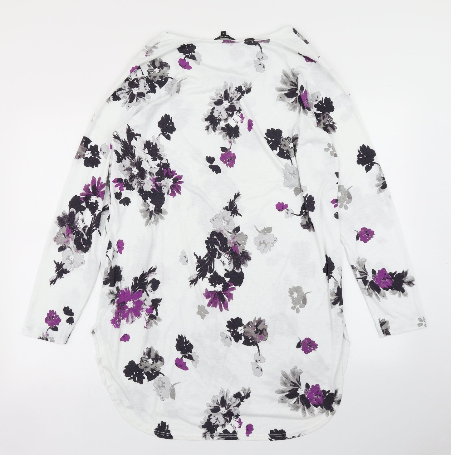 NEXT Womens White Floral  Basic T-Shirt Size 16