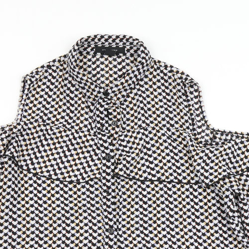 Atmosphere Womens Black Polka Dot  Basic Blouse Size 14  - Cold Shoulder