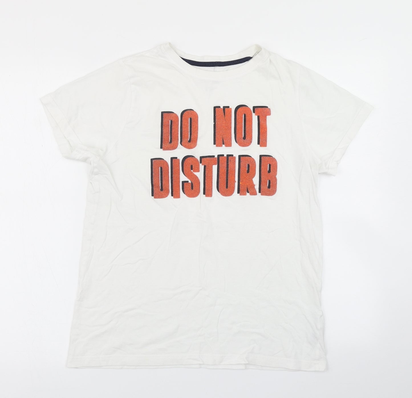 F&F Boys White   Basic T-Shirt Size 13-14 Years
