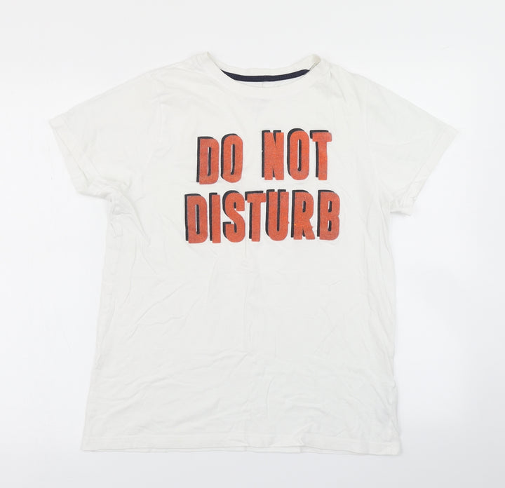 F&F Boys White   Basic T-Shirt Size 13-14 Years