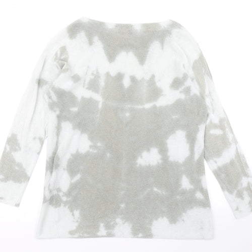 Collezione Gaia Womens Grey  Knit Pullover Jumper Size M  - Tie Dye