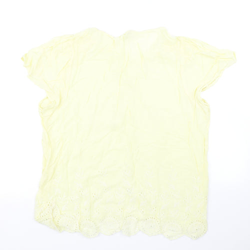 M&Co Womens Yellow   Basic Blouse Size 14