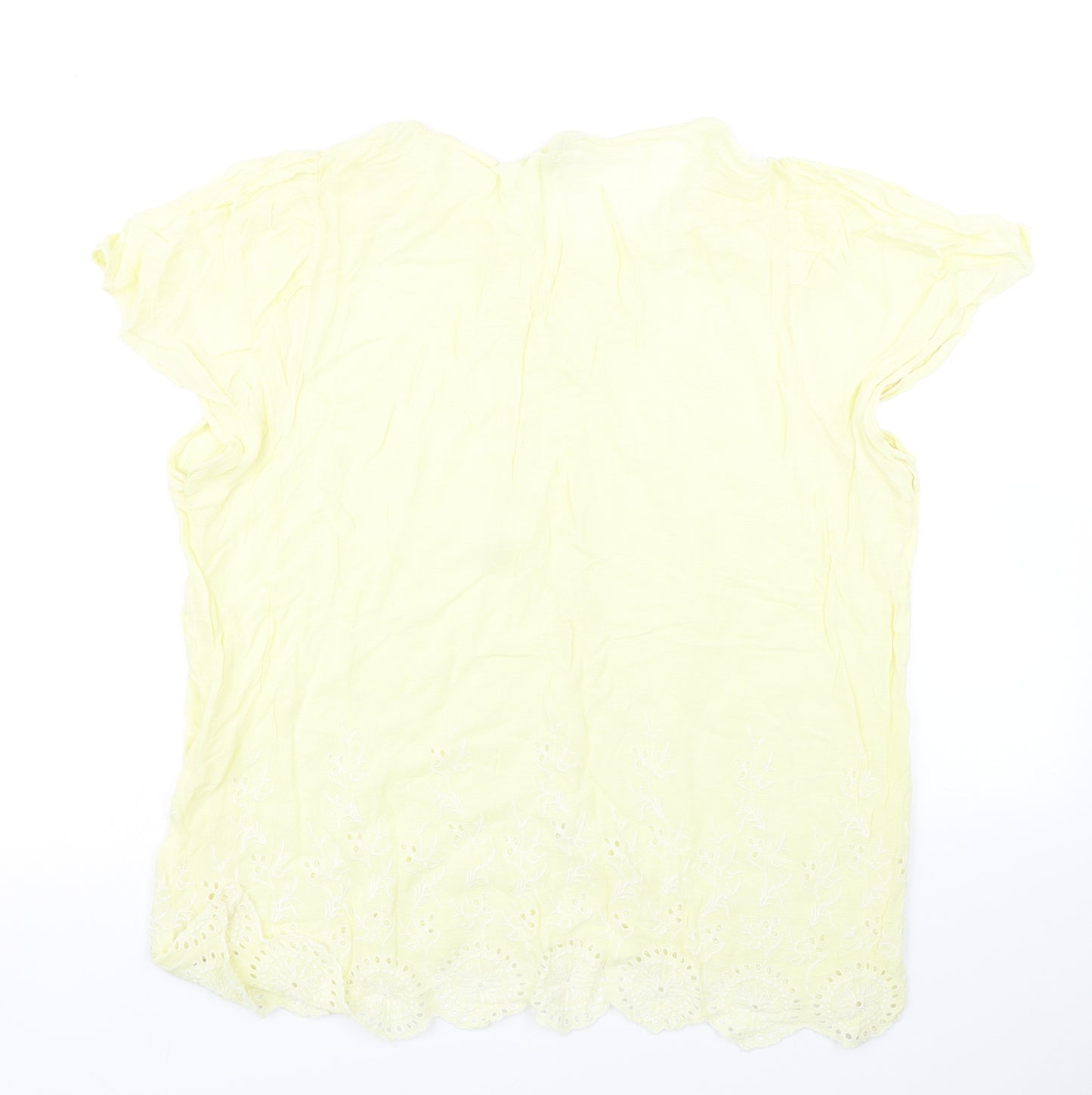 M&Co Womens Yellow   Basic Blouse Size 14