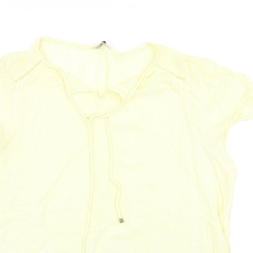 M&Co Womens Yellow   Basic Blouse Size 14