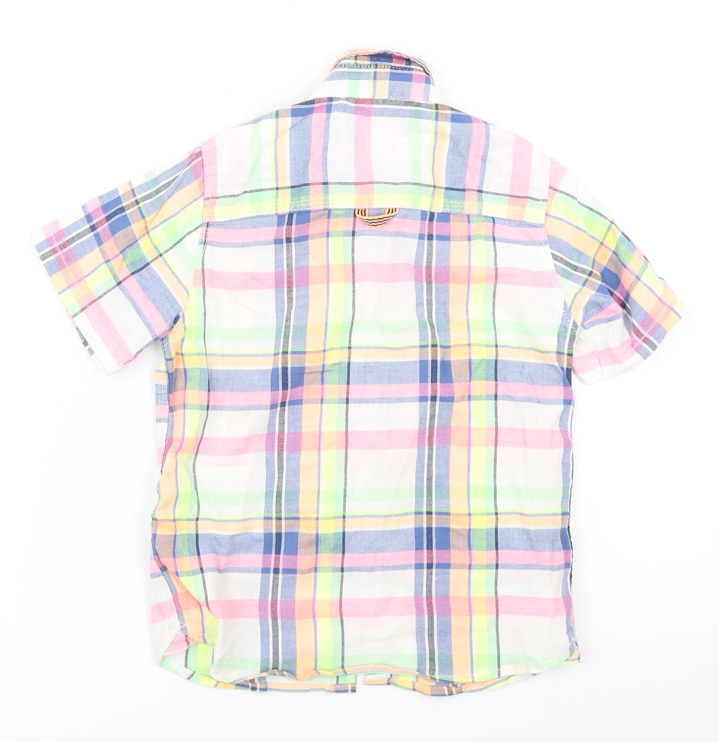 NEXT Boys Pink Plaid  Basic Button-Up Size 5 Years