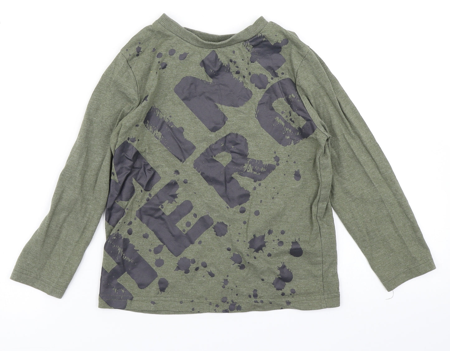 F&F Boys Green   Basic T-Shirt Size 5-6 Years
