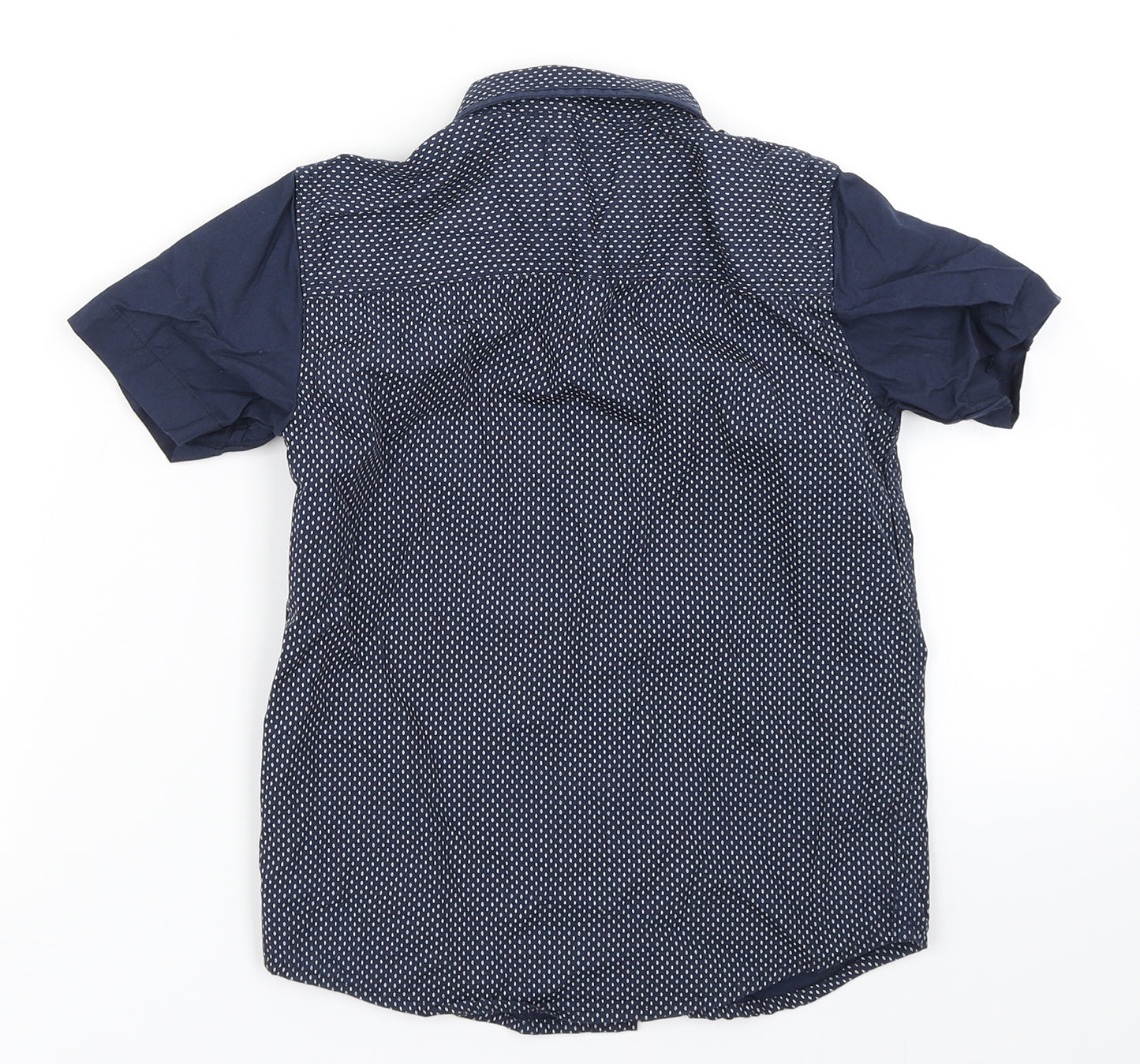 Rebel Boys Blue Polka Dot  Basic Button-Up Size 6-7 Years