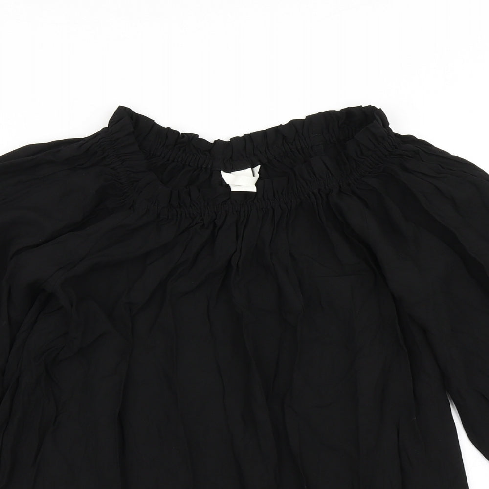 H&M Womens Black   Basic T-Shirt Size 4