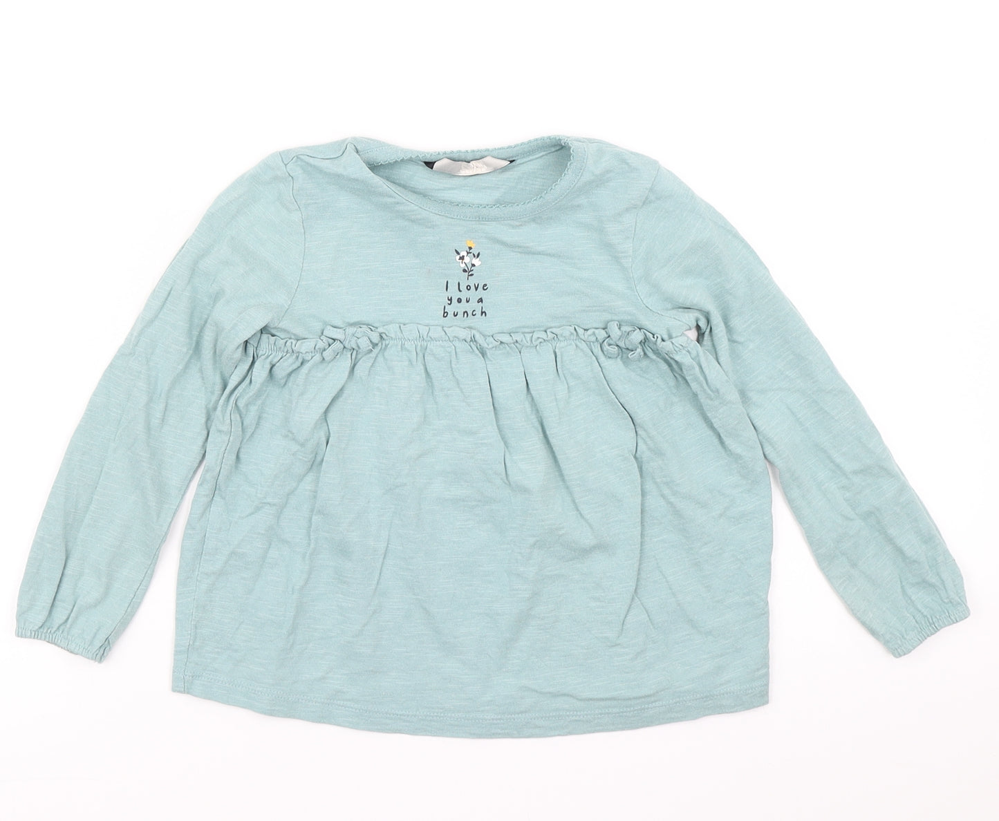 George Girls Blue   Basic T-Shirt Size 2-3 Years