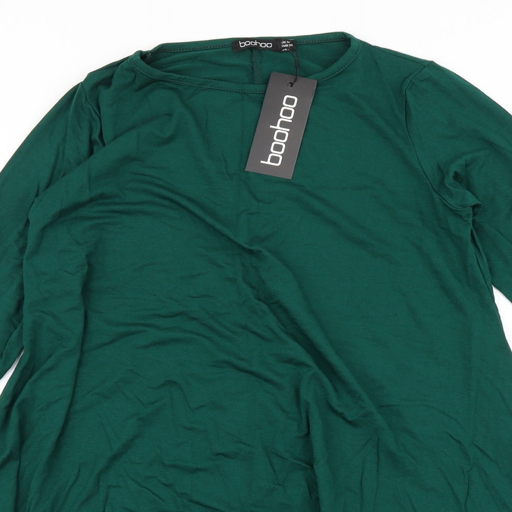 Boohoo Womens Green   Fit & Flare  Size 10