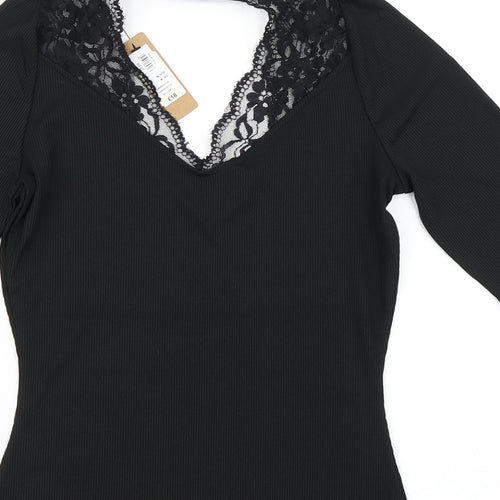 River Island Womens Black   Basic T-Shirt Size 10