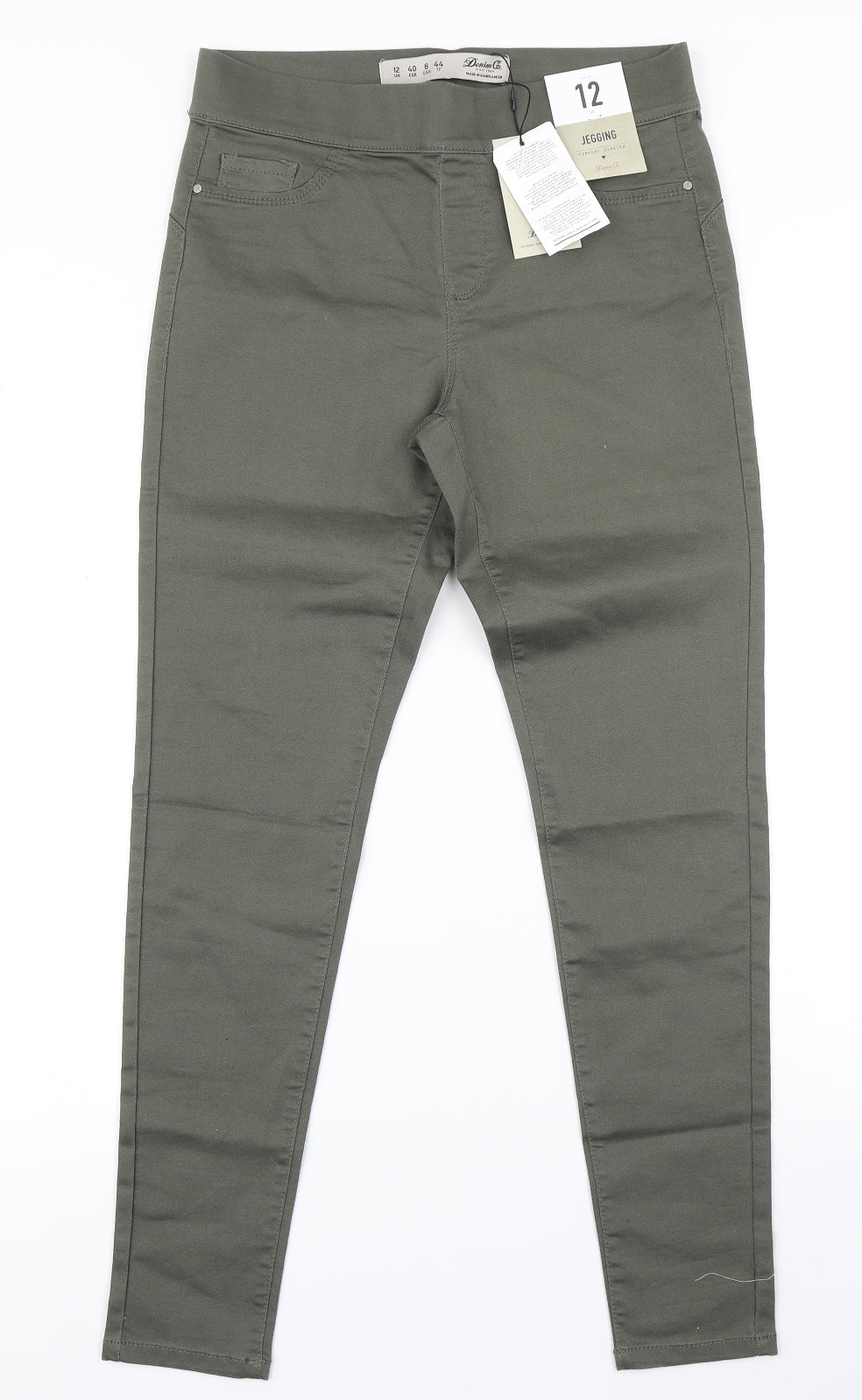 Denim Co Womens Green  Denim Jegging Jeans Size 12 L27 in