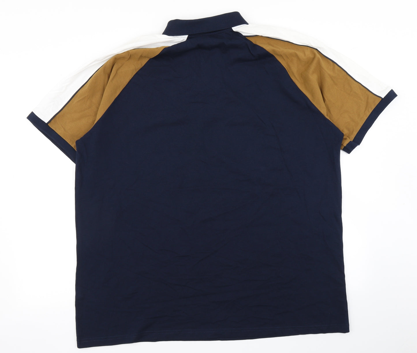 NEXT Mens Blue Colourblock   Polo Size 2XL