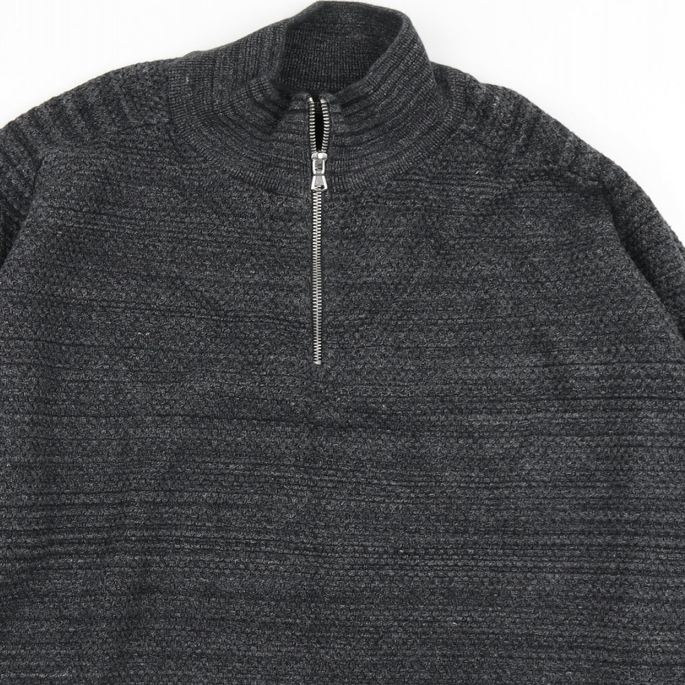 NEXT Mens Grey  Knit Pullover Jumper Size 3XL