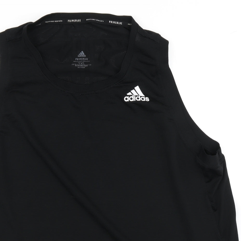 adidas Mens Black   Basic Tank Size 2XL