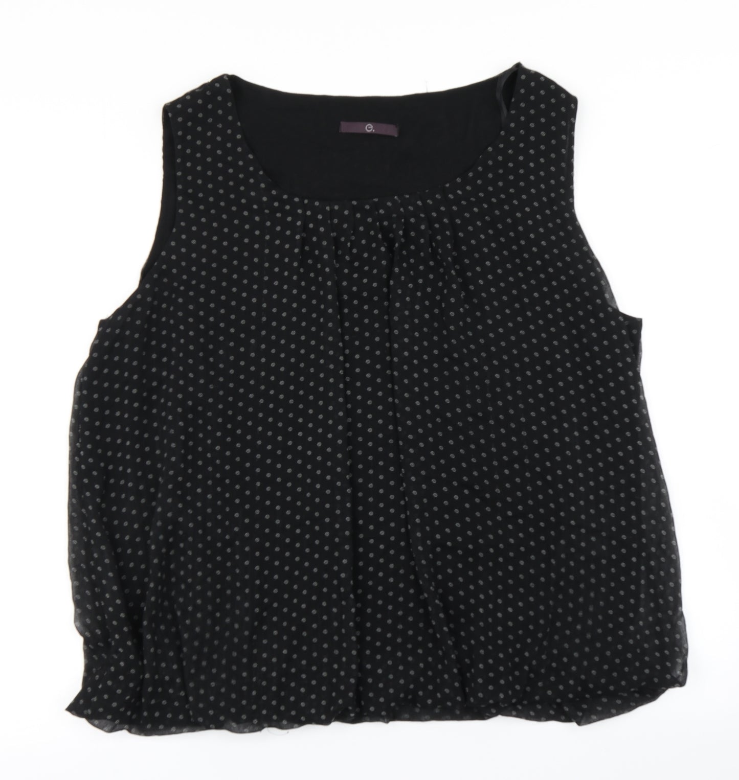 e. Womens Black Floral  Basic Blouse Size 22