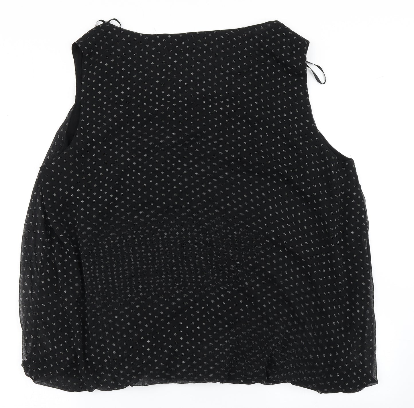 e. Womens Black Floral  Basic Blouse Size 22