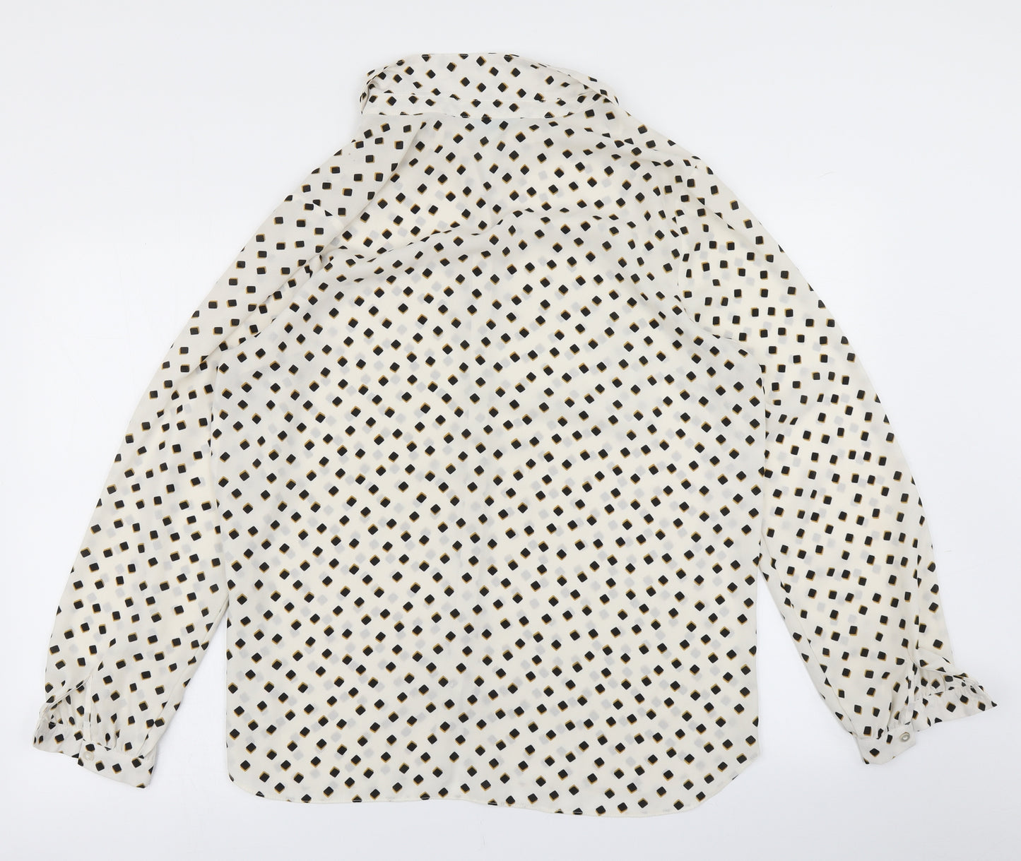 Primark Womens Ivory Argyle/Diamond  Basic Blouse Size 14