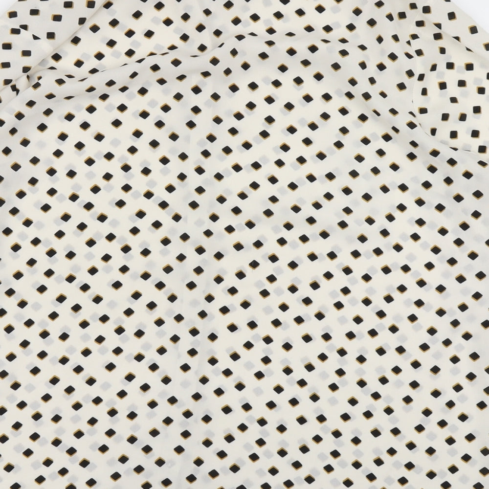 Primark Womens Ivory Argyle/Diamond  Basic Blouse Size 14