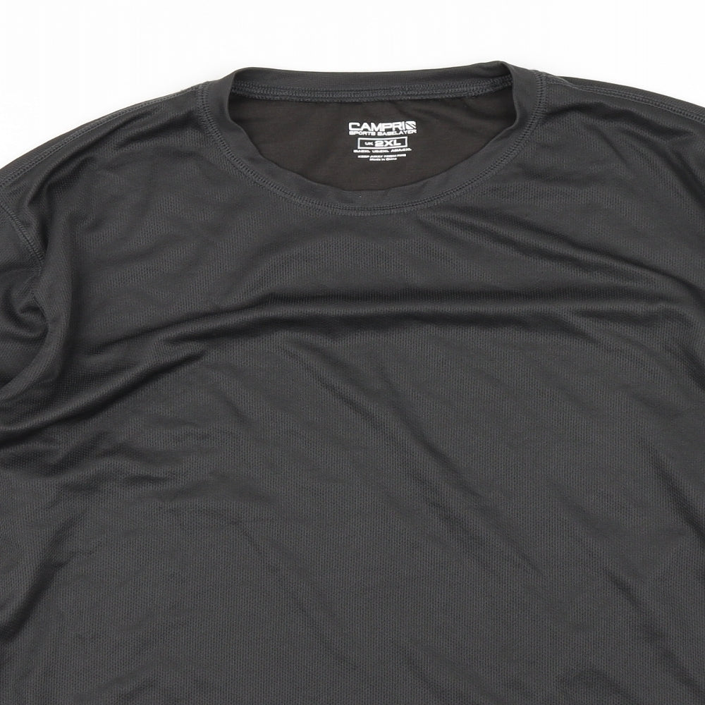 Campri Mens Grey   Basic T-Shirt Size 2XL