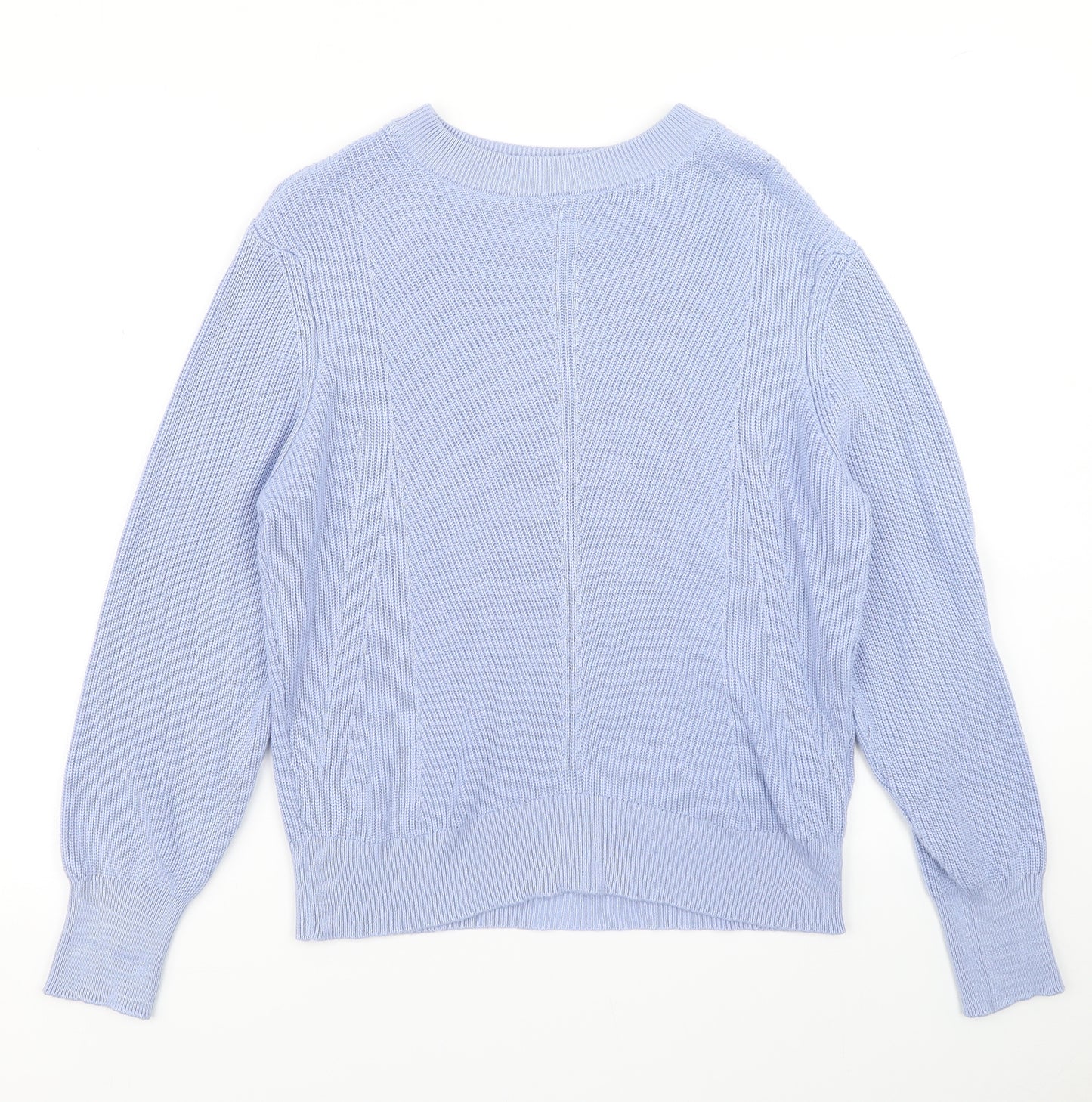 M&S Womens Blue  Knit Pullover Jumper Size S