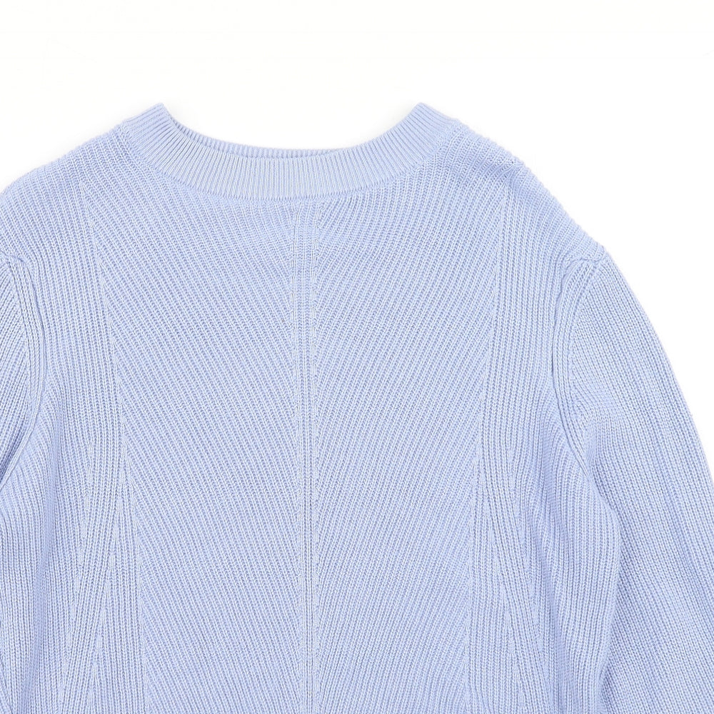 M&S Womens Blue  Knit Pullover Jumper Size S