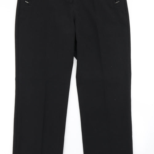 M&S Womens Black   Dress Pants Trousers Size 12 L28 in