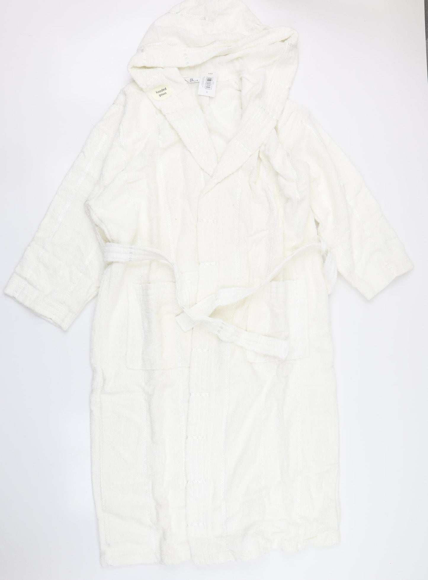 BHS Womens White Solid  Top Robe Size 12