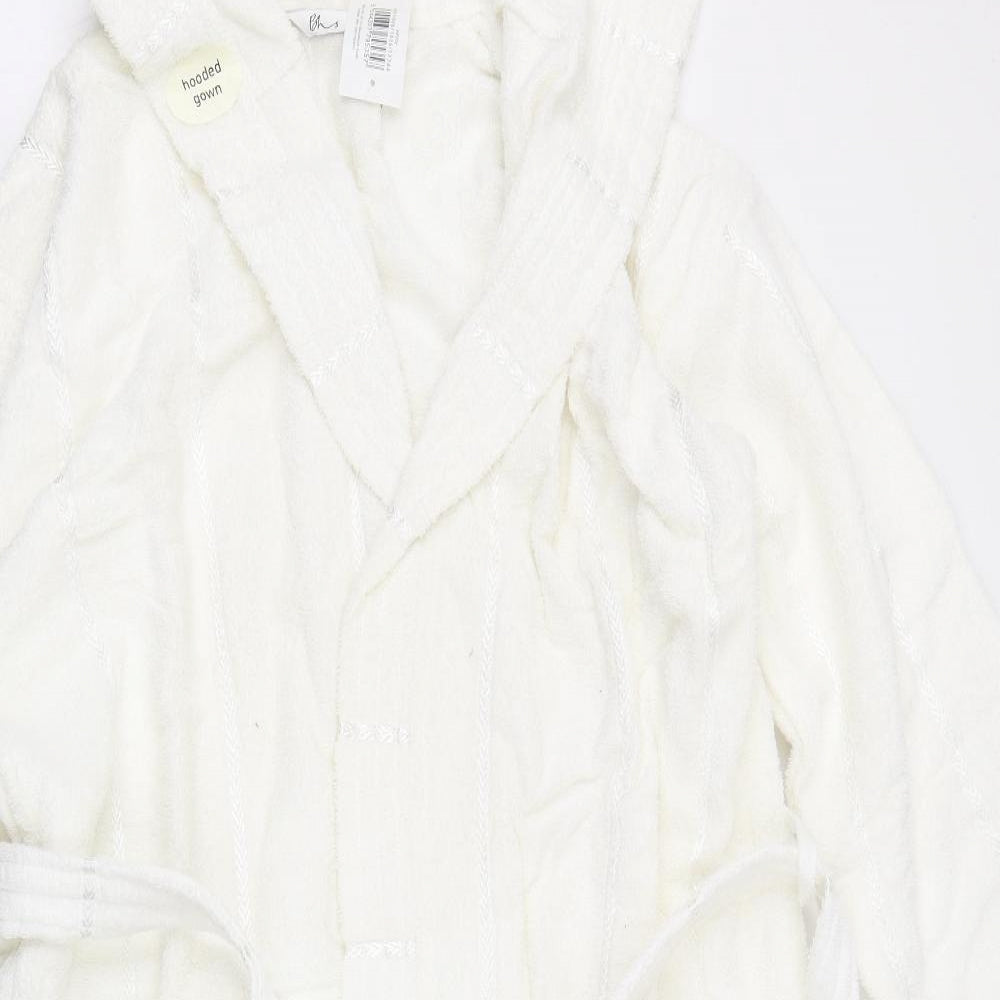 BHS Womens White Solid  Top Robe Size 12